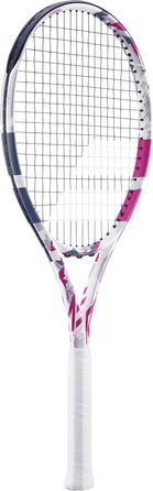 Ракетка Babolat Evo Aero Lite - біла/рожева, натягнута, розмір 0