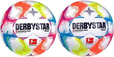 Футбольні м'ячі Derbystar BL Brilliant Replica S-Ligth + Ligth 2 шт розмір 3 різнокольорові