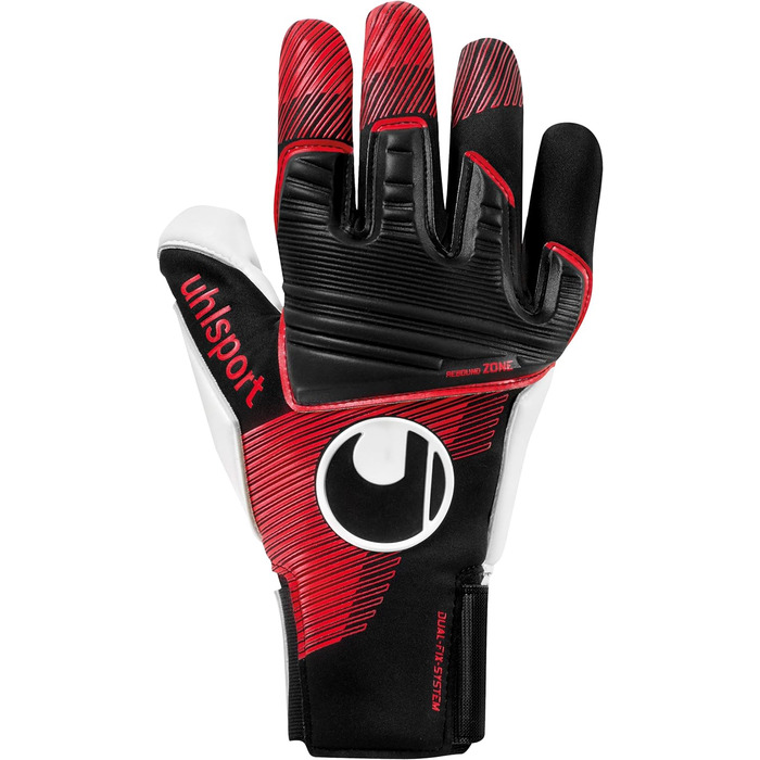 Рукавички воротаря uhlsport Unisex Youth Powerline Absolute Grip Reflex (10.5, чорний/червоний/білий)