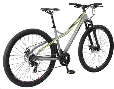 Алюмінієвий гірський велосипед BIKESTAR Hardtail Shimano 21 швидкісна трансмісія, дискові гальма 26, 27.5, 29 дюймові шини 16, 17, 18 дюймова рама Alu MTB ПРОБНА ВЕРСІЯ БЕЗ РИЗИКУ (29 дюймів Дискове гальмо, сірий і жовтий)