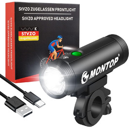 Велосипедне LED світло StVZO, USB акумулятор, передня фара та задній ліхтар, комплект велосипедної підсвітки для дітей і дорослих