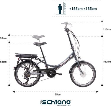 Електровелосипед  25 км/год, 7-швидкісний, 20" E-Bike Pedelec