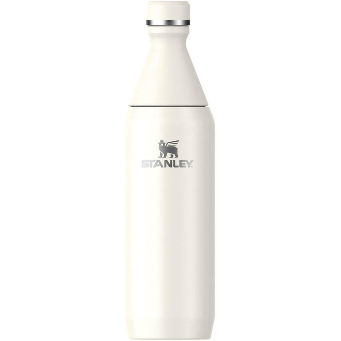 Термос пляшка Stanley All Day Slim, 0.6 л, нержавіюча сталь, кремова, 6 годин холод, 11 годин лід, BPA-free, герметична, для води, підходить для посудомийки