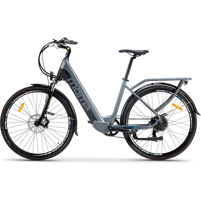 Велосипеди moma EBIKE28 PRO, алюміній, Shimano 7-шв., гідр. дискові гальма, акум. 48 В