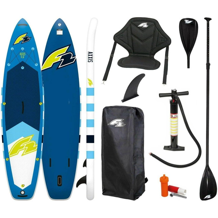 Надувна SUP-дошка F2 AXXIS Blue 11'6 з веслом, насосом і сумкою