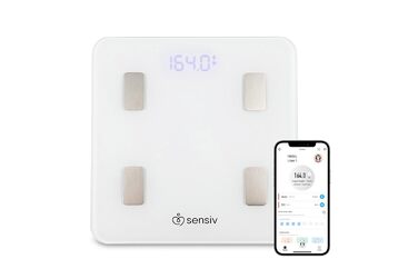 Розумні ваги для вимірювання ваги тіла, ІМТ, води, цифрові ваги з Bluetooth та додатком, аналіз складу тіла, загартоване скло