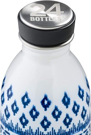 Пляшка для води 24Bottles Urban 500 мл, синьо-біла, нержавіюча сталь, для щоденного використання