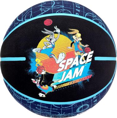 Куля для корту Spalding Space Jam Tune 84560Z Жіночі, дитячі, чоловічі баскетбольні м'ячі 84560Z7 Чорний ЄС (7 Велика Британія)