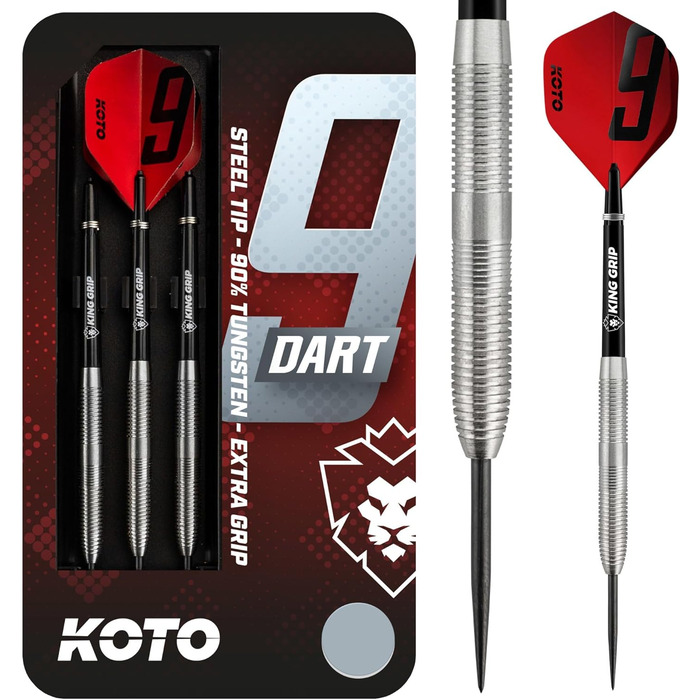 Набір KOTO 9-Darts 90 23 г 3 бочки, польоти, запаси, гаманець Pro Grip