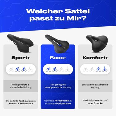 Alpensattel 3.0 Ергономічне велосипедне сідло для чоловіків і жінок з пам'яттю форми, ідеальна амортизація, вибір із 3 моделей