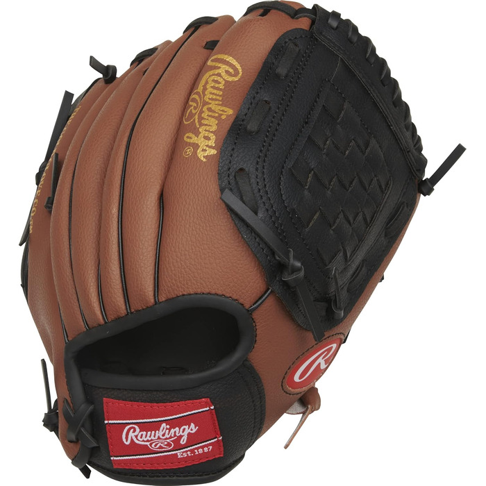 Рукавички Rawlings Players 9'-11.5 RHT, 6-8 років, темно-коричневий/чорний