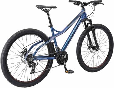 Алюмінієвий гірський велосипед BIKESTAR Hardtail Shimano 21 швидкісна трансмісія, дискові гальма 26, 27.5, 29 дюймові шини 16, 17, 18 дюймова рама Alu MTB СПРОБУЙТЕ БЕЗ РИЗИКУ (27,5 дюймів Дискове гальмо, синій)