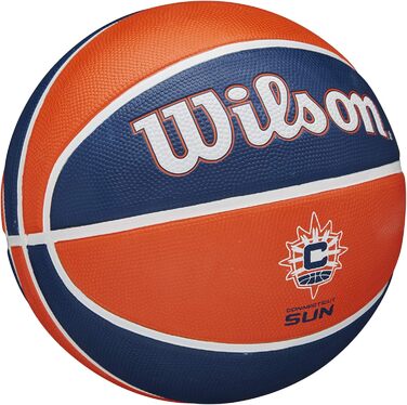 Баскетбольні м'ячі WILSON WNBA Team Tribute - офіційний продукт для жінок, розмір 15,2-72,4 см (Connecticut Sun)