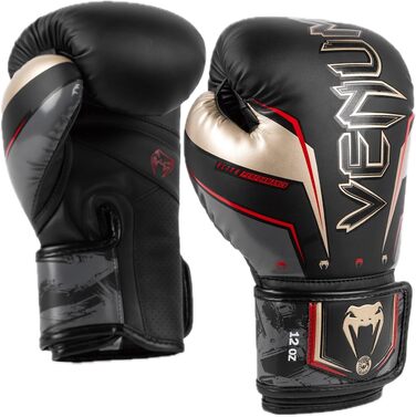Боксерські рукавички Venum Elite Evo 10 унцій, чорні/золоті/червоні