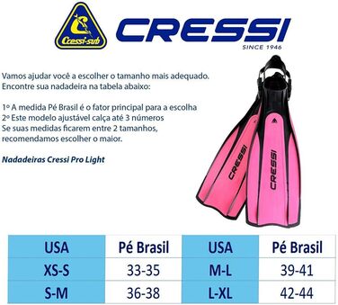 Ласти для дайвінгу Cressi Pro Light з відкритою п'ятою (S/M (40/41), чорні/рожеві)