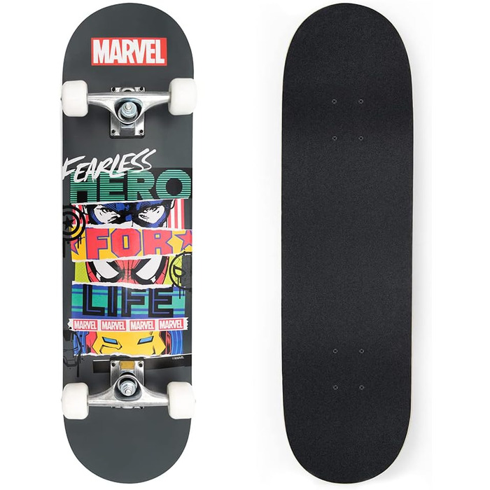 Скейтборд дерев'яний MARVEL Fearless 79x20x10см Alu-Achse (9984)