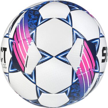 Футбольний м'яч Select Brillant Super FIFA Pro V24, розмір 5, біло-синьо-рожевий, унісекс