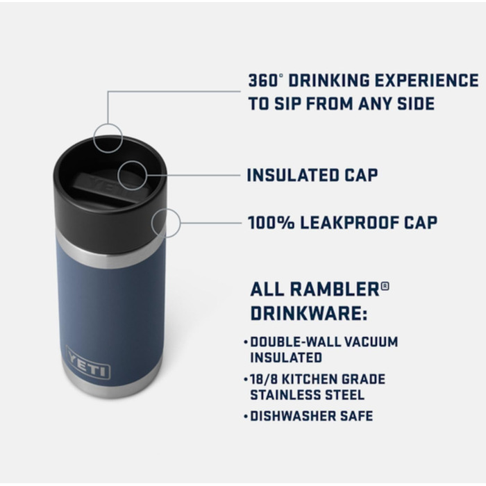 Термос YETI Rambler 354 мл з кришкою Hotshot, бірюзовий