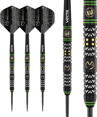 Дротики WINMAU MvG Vantage 23 г з призмовими польотами та валами Vecta