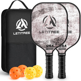 Ракетки LETITREE Pickleball USAPA, м'ячі та сумка