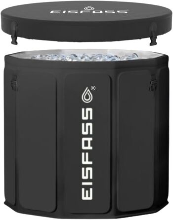 Преміум льодяна ванна Eisfass Easy XL для дому, 250 л, криотерапія, для спортсменів і початківців, Ø80×75 см, нова версія, без аксесуарів