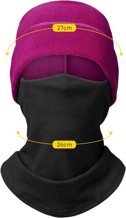 Маска для обличчя Snowledge Ski Balaclava Winter S-4XL Rose