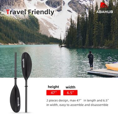 Весло Abahub Carbon Kayak Paddle 220-240см, карбонове, барвисте