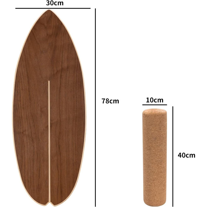 Балансувальна дошка для дому Surf Style з роликом, для тренувань балансу, стабільності та зміцнення м'язів кора, фітнес та бордспортів