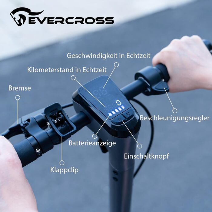 Електросамокат EVERCROSS EV10S MAX, 500 Вт, 80-150 км, 20 км/год, 10' шини