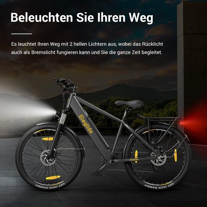 Електровелосипед  Eleglide T1 E-Bike 27,5", 13 Ач, 100 км, 250 Вт, 7-шв. Shimano