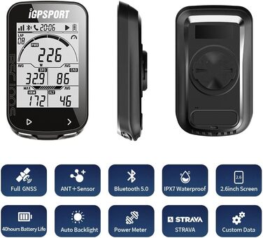 Велокомп'ютер iGPSPORT BSC100S GPS, водонепроникний, 2,6 ANT, 40 годин