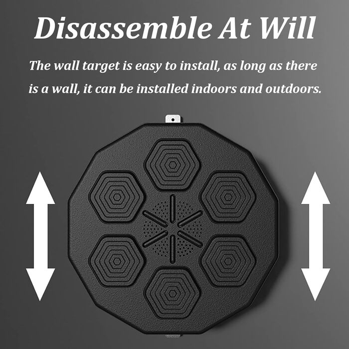 Музична боксерська машина Розумні музичні боксерські подушечки, стіна реакції цільового боксу, дорослі діти в приміщенні Тренажери для боксу для домашніх вправ/боксерських тренувань/зняття стресу