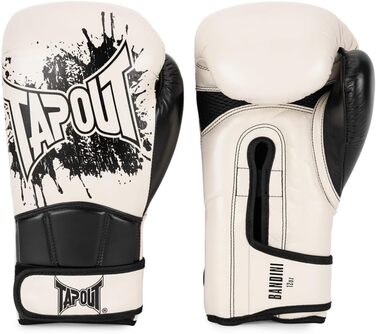 Боксерські рукавички Tapout Bandini екрю/чорні, 14 унцій, 1 пара