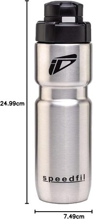 Speedfil Speedflask вакуумна термофляга з нержавіючої сталі для велосипеду та спорту, з кришкою, 2.0, срібляста