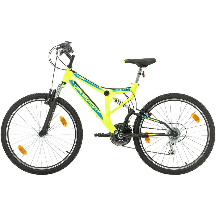 Велосипед MTB Mountain Bike Повністю підвісний 26-дюймовий Bikesport Parallax Shimano 18 Speed Neon Green