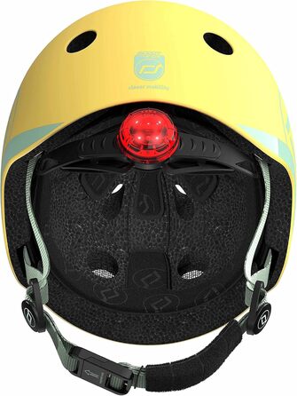 Дитячий шолом Scoot and Ride з регульованими ремінцями, матове покриття, розмір XXS, LED-світло, м'яка флісова підкладка для додаткового захисту