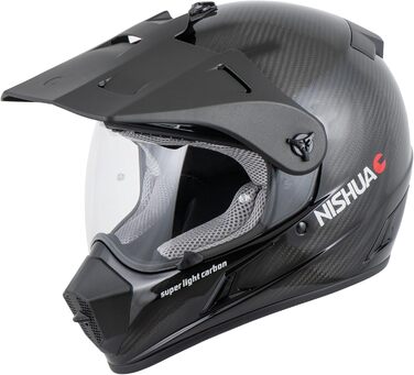 Мотошолом Enduro Carbon Evo XL, сертифікований ECE, карбон, чорний, легкий, з посиленою ударостійкістю, вентиляцією та комфортною підкладкою