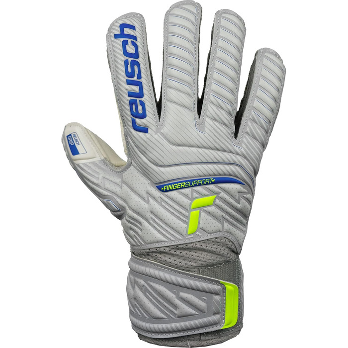 Рукавички воротарські Reusch Attrakt Grip Support, розмір 6.5, сірий/жовтий