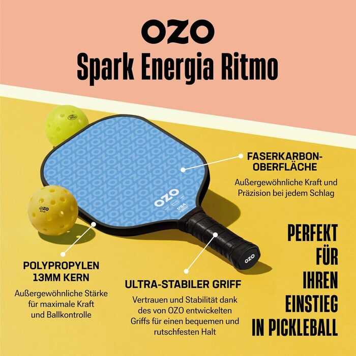 Ракетка OZO Pickleball силова для початківців, біла