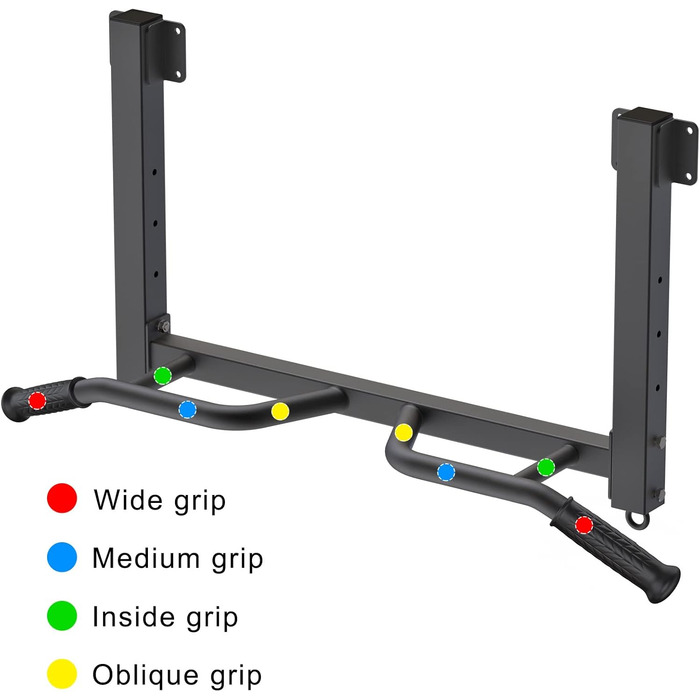 Багатофункціональний турнік Kipika з кріпленням на балках, 4 рівні регулювання висоти, багатокутна ручка, кріплення балки для підборіддя, обладнання для силових тренувань для тренувань у домашньому тренажерному залі