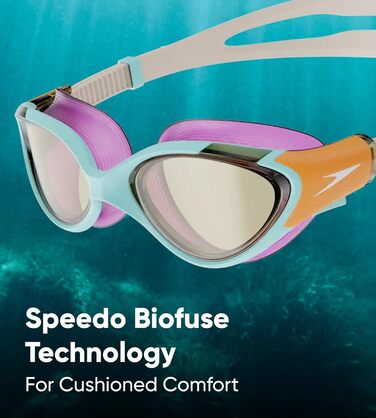 Окуляри для плавання Speedo Biofuse сині, один розмір