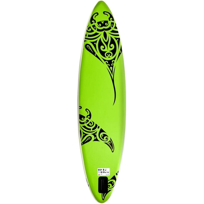 Надувна SUP дошка vidaXL 366x76x15 см, комплект, зелена
