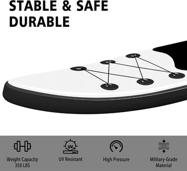 Надувна SUP-дошка SUDOO 10'/10.5'/11' x30/33'' x6'' ультралегка для дорослих і підлітків, з рюкзаком, насосом, веслом, страховкою, трійним кілем
