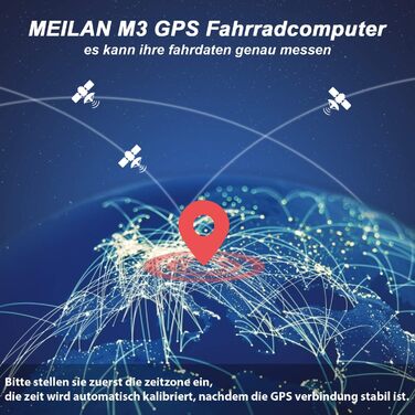 Велокомп'ютер MEILAN M3 Mini GPS, водонепроникний, червоний