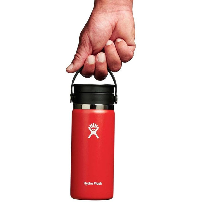 Термокружка Hydro Flask 473 мл з нержавіючої сталі, вакуумна, для кави, герметична, Flex Sip кришка, широка горловина, колір Goji