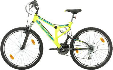 Велосипед MTB Mountain Bike Повністю підвісний 26-дюймовий Bikesport Parallax Shimano 18 Speed Neon Green