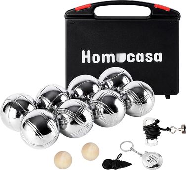 Набір Homucasa Boule/Petanque, 8 м'ячів, 73 мм/720 г, з коробкою