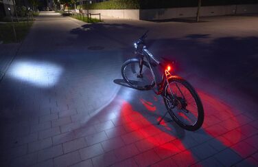 Велосипедний LED набір освітлення FISCHER Twin з 360° підсвіткою для безпеки, передня фара 60 Люкс