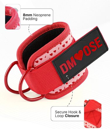 DMoose Фітнес-манжета для ніг на кабельний тренажер, універсальна щиколоткова петля для кросовера, аксесуар для тренування ніг і сідниць, для жінок і чоловіків, окремо