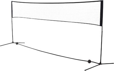 Набір сіток для бадмінтону HOMCOM регульований по висоті, складна тенісна сітка з ракеткою для бадмінтону 94/158H см, волейбольна сітка, сітка для волану з транспортною сумкою металева поліестер чорна